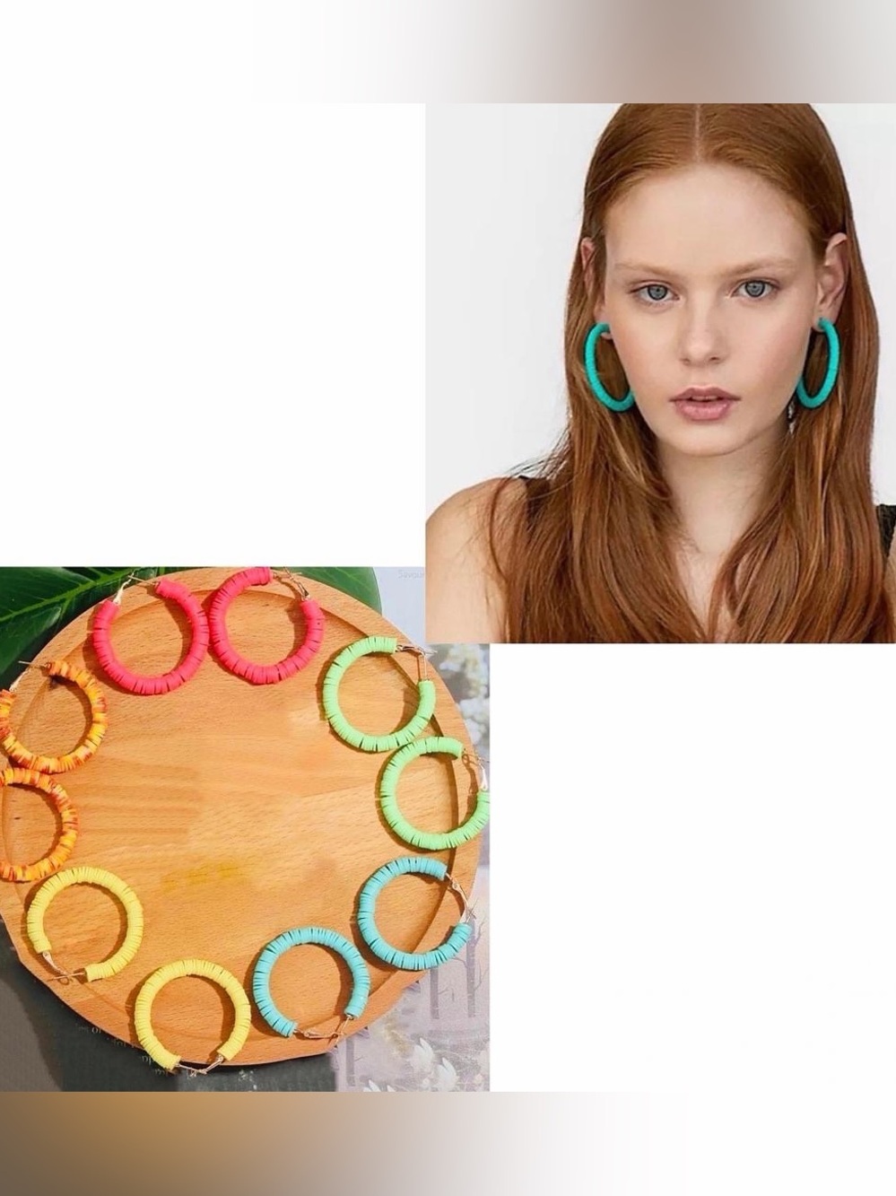 🍒3/$30 New Colorful Disc Hoops - Picture 1 of 11
